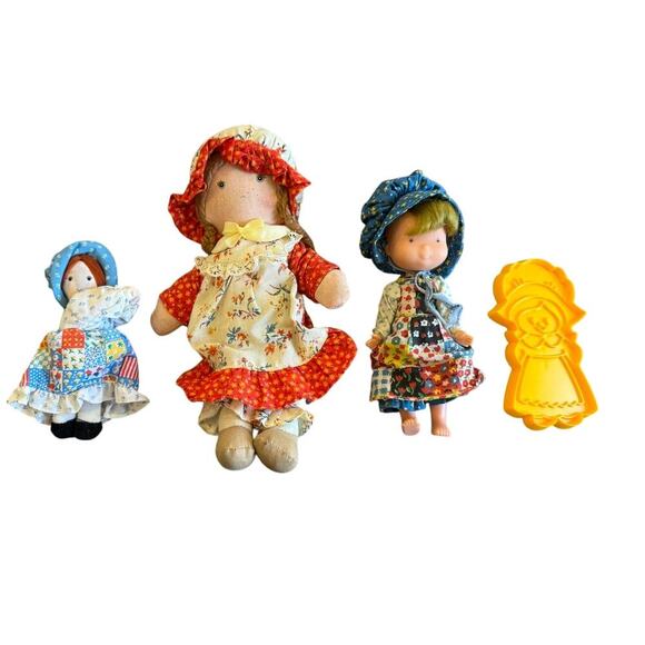Holly Hobbie Other - Vintage HOLLY HOBBIE Doll Lot + Cookie cutter Knickerbocker 80s Retro